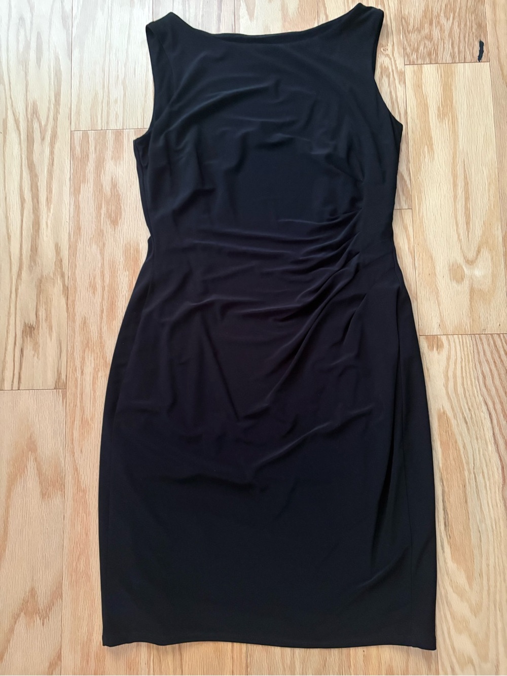 Anne Klein Black Sleeveless Midi Sheath Dress